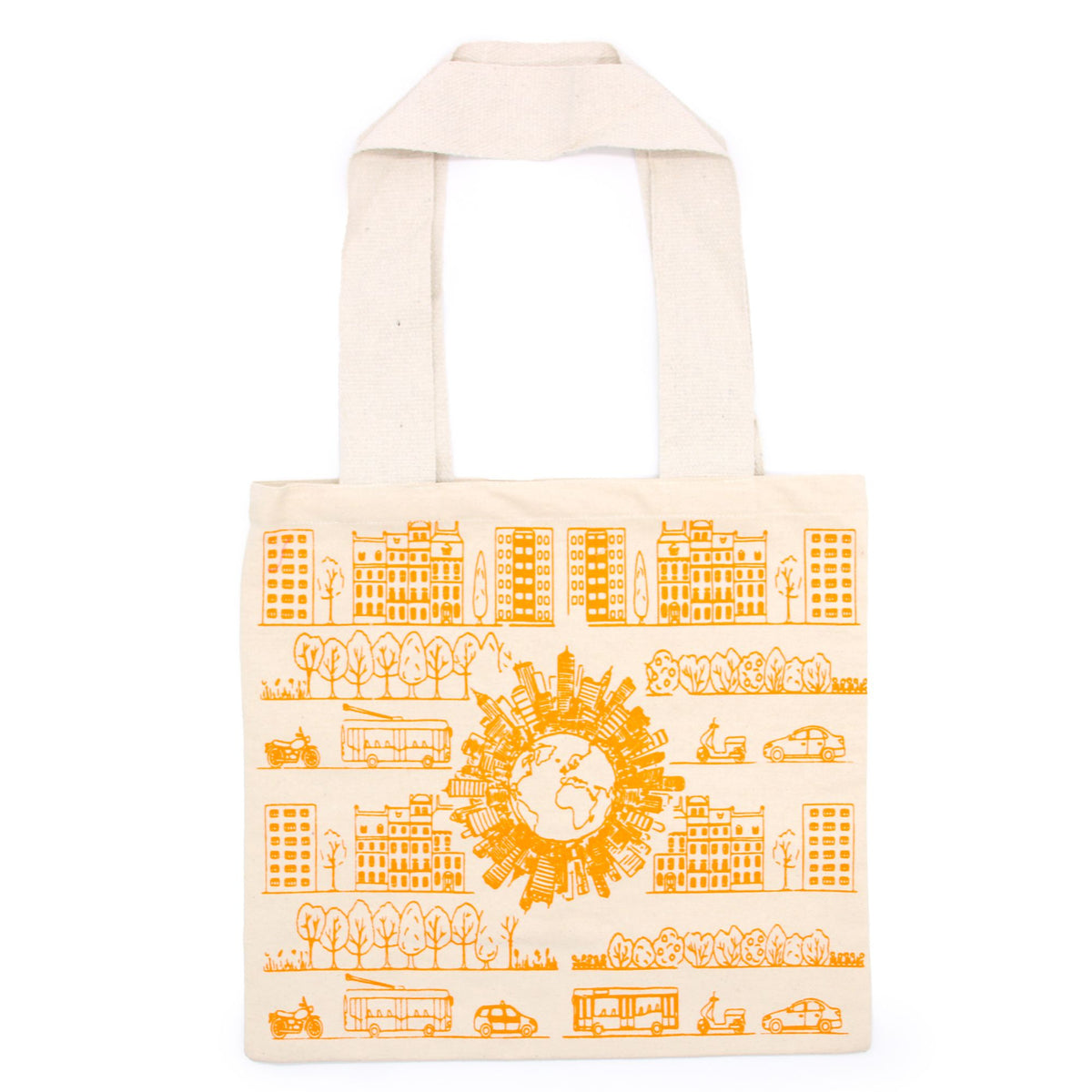 Big Cotton Shopping Bag 38x42cm City Life Print – view 4
