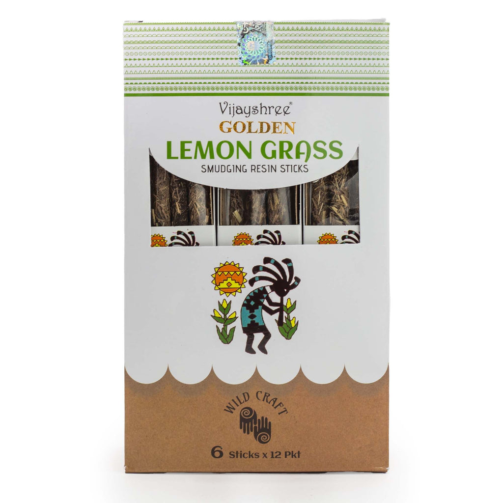 Golden Lemon Grass Smudging Resin Sticks - 30g – view 3