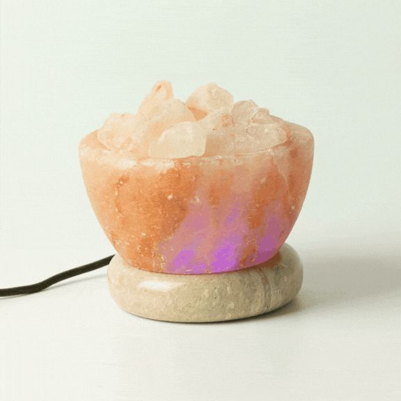 USB Fire Bowl Himalayan Salt Lamp, Colour Changing – view 2