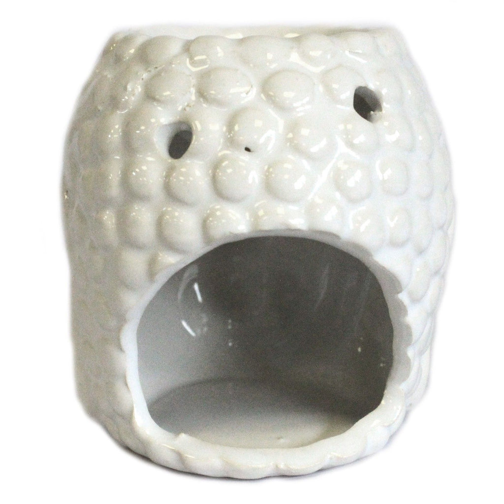 Classic Buddha Ceramic Oil Burner - White