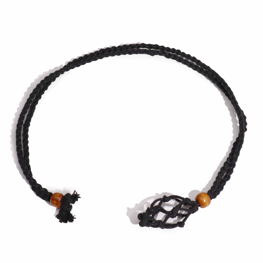 Waxed Cotton Necklace Cord 45cm - Black – view 6