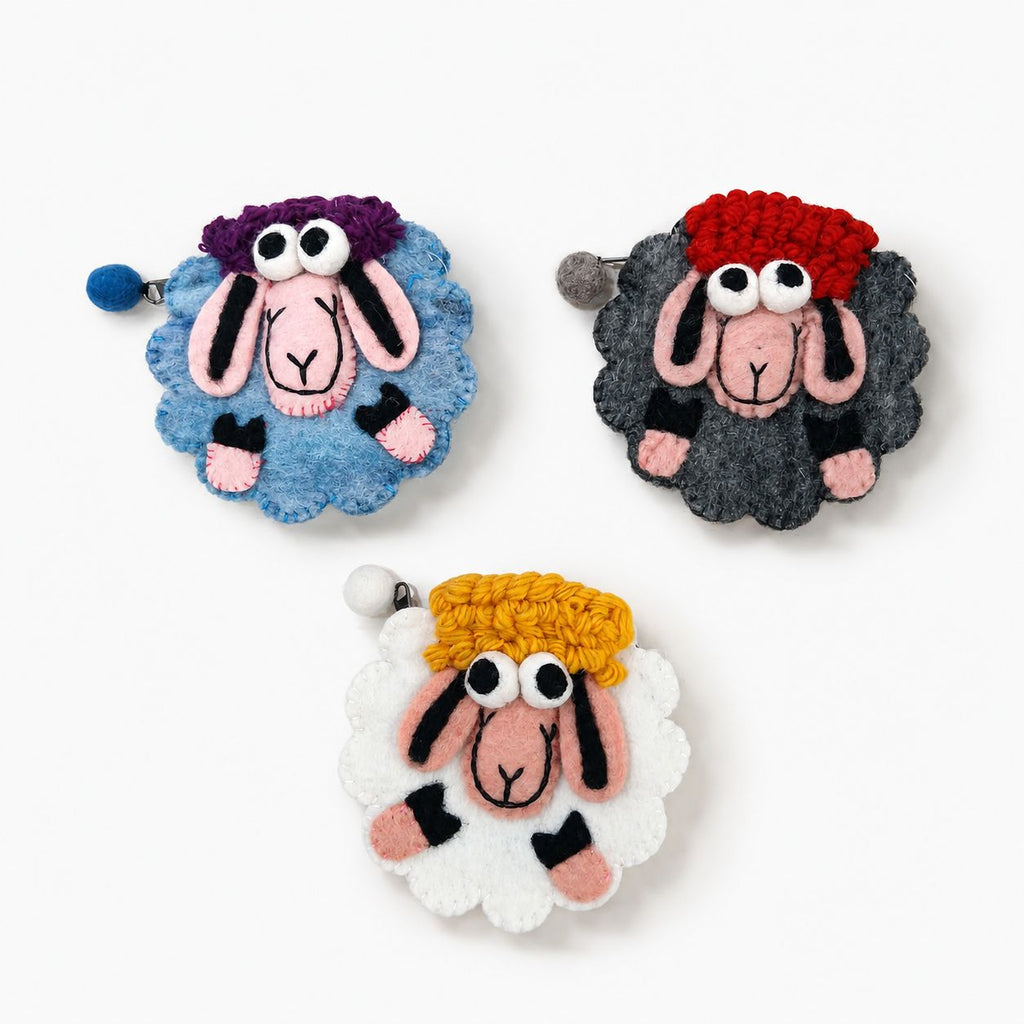 Felt Zipper Pouches Happy Sheep Set of 3 – view 4