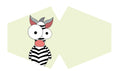 Reusable Fabric Face Covering for Children, Crazy Zebra Print