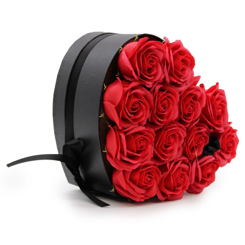 13 Red Soap Roses Heart Gift Box – view 2