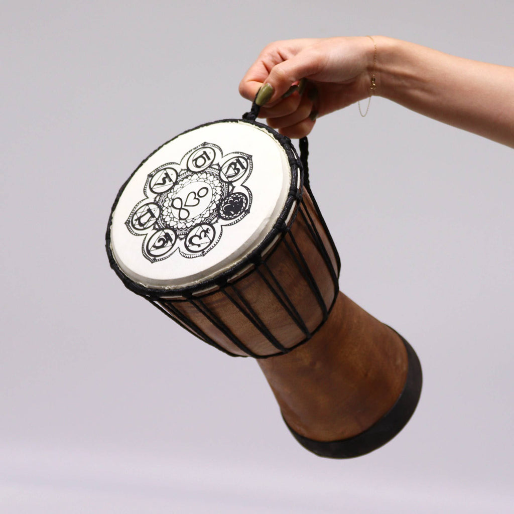 Chakra Wide Top Djembe Drum - 30cm – view 5