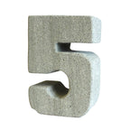 Number 5 Granite Candle Holder