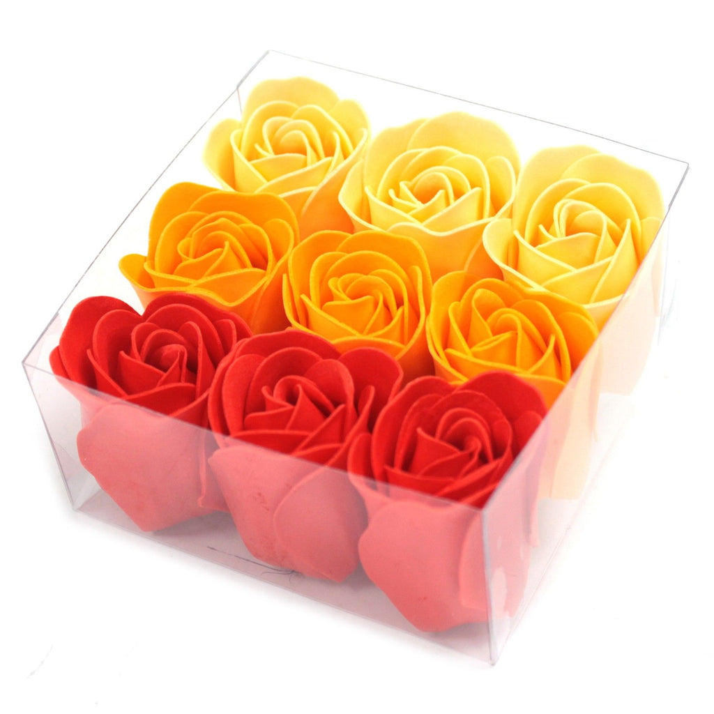 Set of 9 Soap Flower Box - Peach Roses – view 2