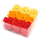 Set of 9 Soap Flower Box - Peach Roses – view 2