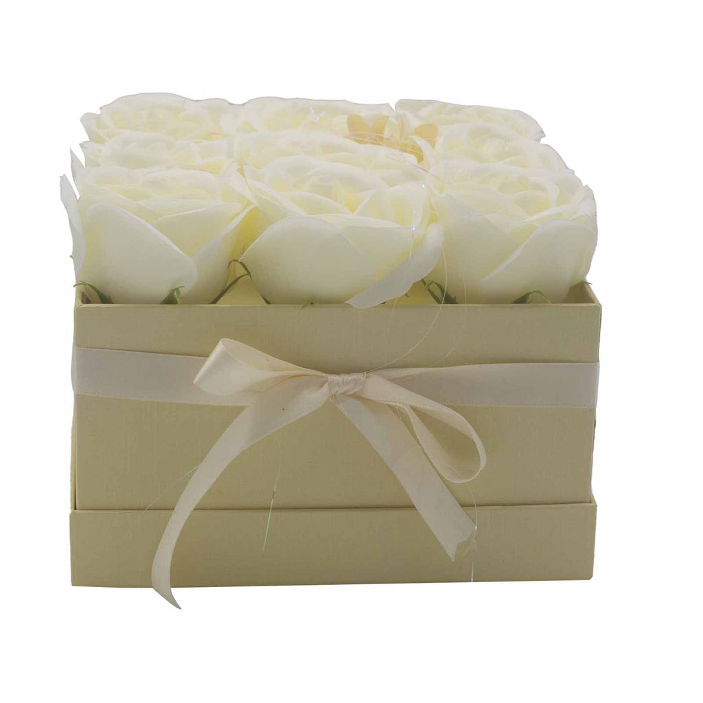 9 Cream Soap Roses Square Gift Box – view 7