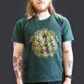 Nomad Sari Stonewashed T-Shirt - Hamsa - Green - Large