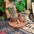 Ceramic Buddha Incense Plate - Terracotta – view 9