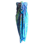 Bali Block Print Sarong - Pretty Petals - 155x120cm – view 3
