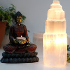 Natural Selenite Tower Lamp - 25 cm – view 2