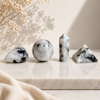 Rainbow Moonstone Shapes Set - Heart, Sphere, Obelisk, Pyramid – view 2