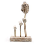 Three Branch and Buddha Jewellery Stand - Whitewash