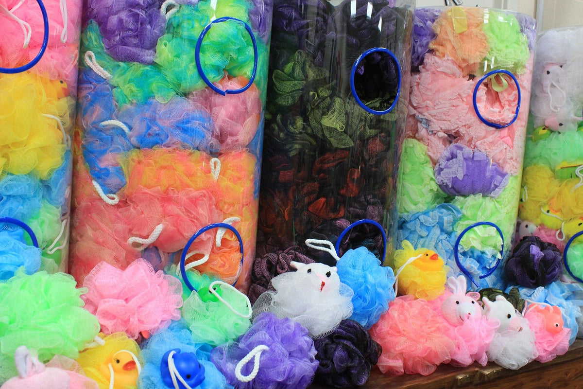 Pretty Variegated Bath Scrunchie – view 2