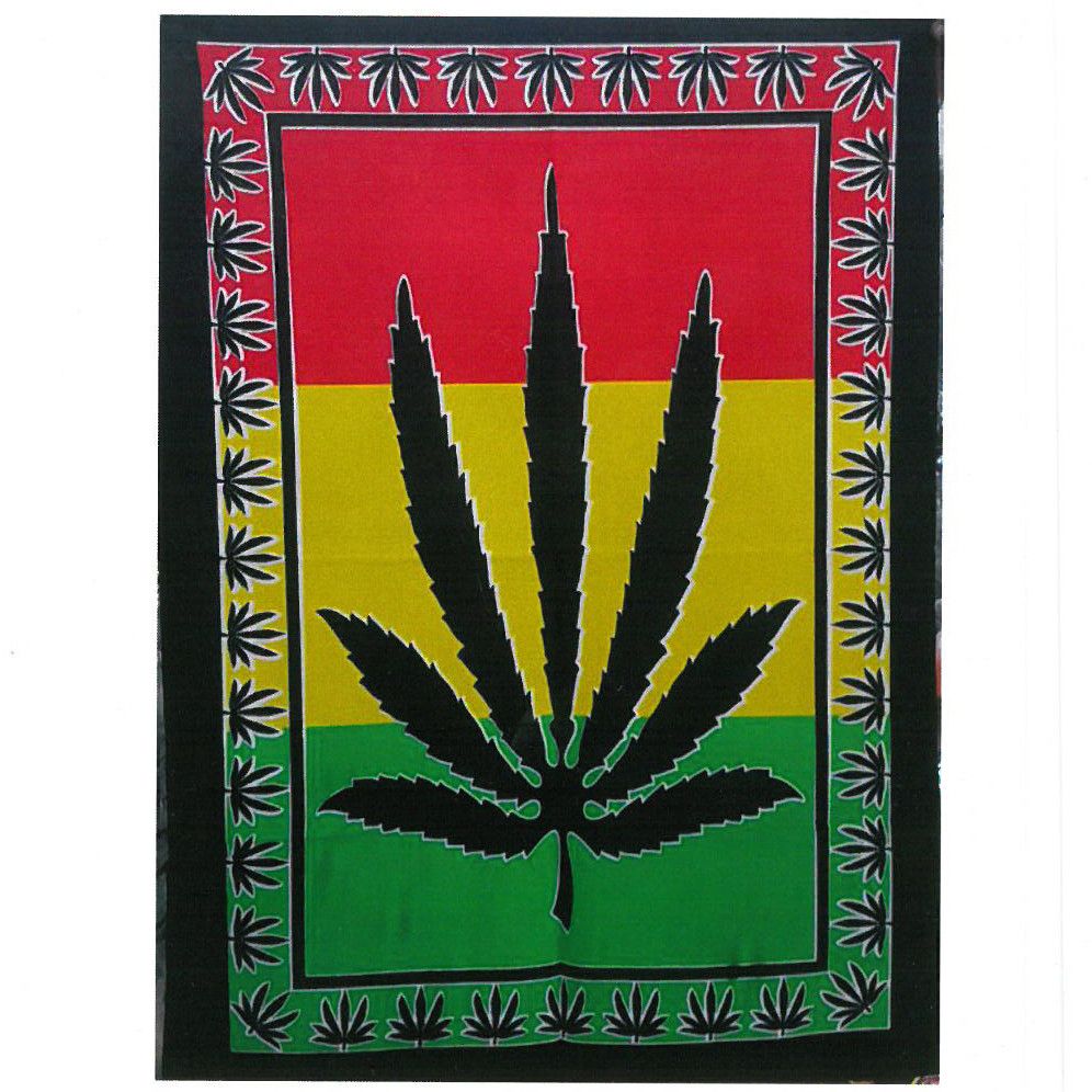 Cotton Wall Art (78x112cm) - Herbal Leaf