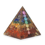 Orgonite Pyramid 7.5cm - Copper Bars and 7 Chakra Chips – view 3