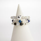 Nymph Gemstone Ring Set - Northern Lights Labradorite & Lapis – view 2