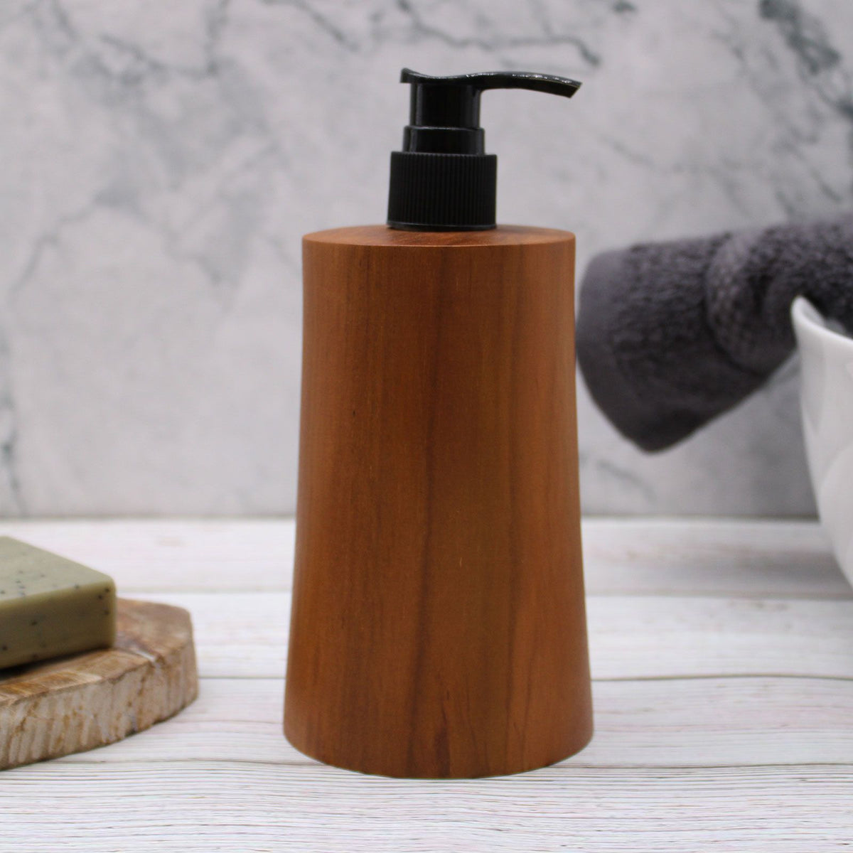 Natural Teakwood Soap Dispenser - Taper – view 10