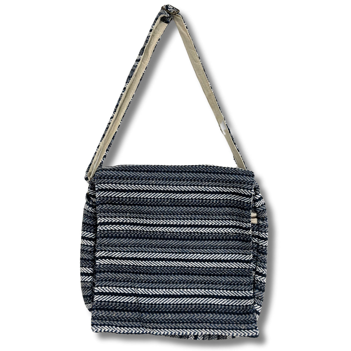 Soft Cotton Laptop Bag - Blue Stripes – view 3