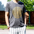 Nomad Sari Stonewashed T-Shirt - Mandala - Dark Grey - Medium