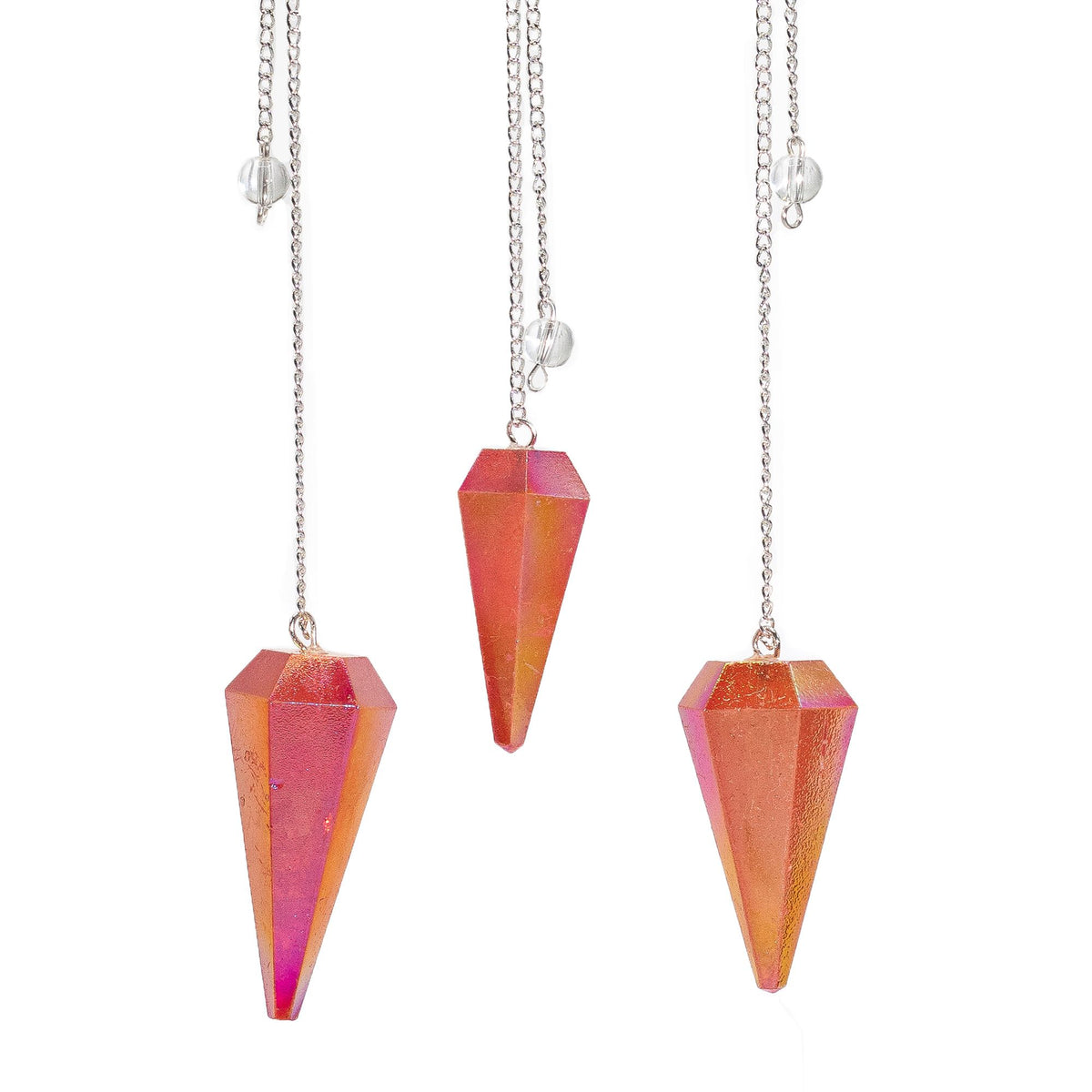 Six Sided Aurora Pendulum in Peach - 4cm – view 2