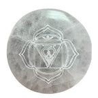 Selenite Chakra Charging Set of 7 Small Plates – view 4