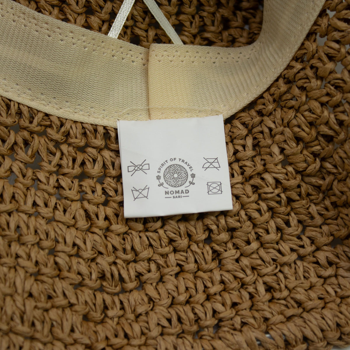 Nomad Sari Floppy Straw Sun Hat - Coffee and Daisies – view 6