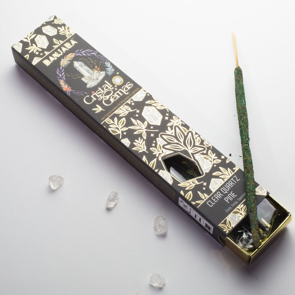 Banjara Crystal Gemas Incense Sticks - Clear Quartz Pine – view 5
