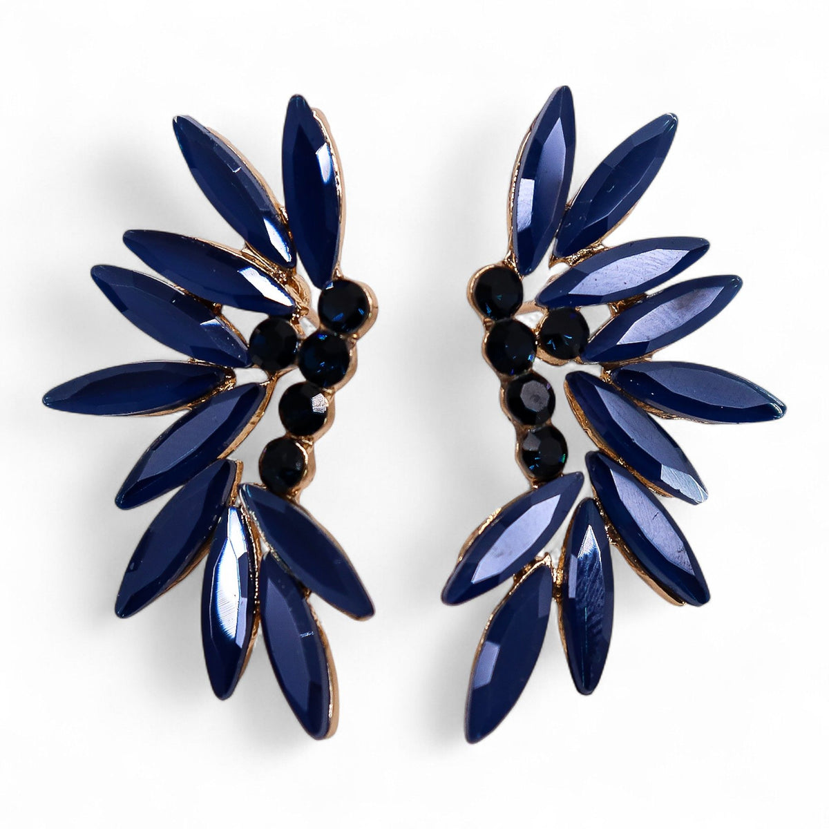 Nymph Royal Blue Fairies Vintage Glass Earrings – view 5