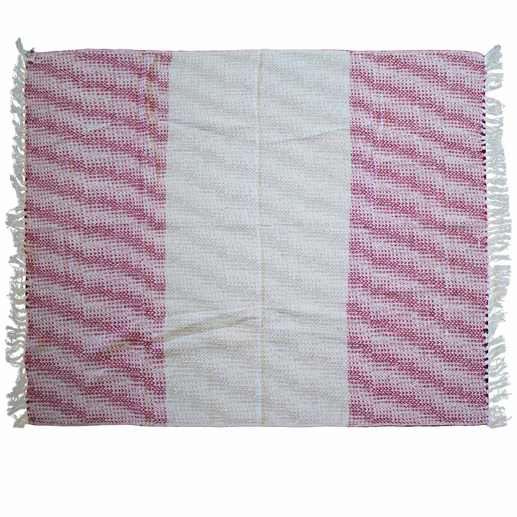 Ruby Two Tone Cotton Throw with Tassels 125 x 150 cm – view 6