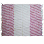 Ruby Two Tone Cotton Throw with Tassels 125 x 150 cm – view 6