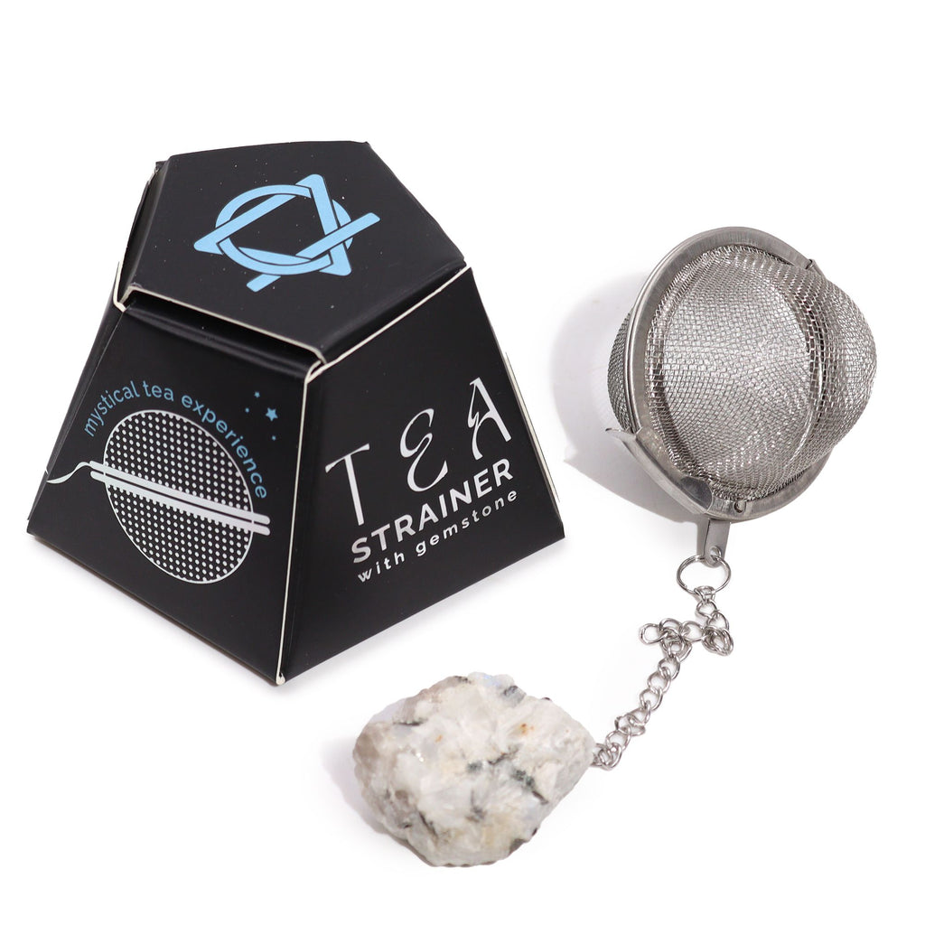 Rainbow Moonstone Raw Crystal Tea Strainer – view 3