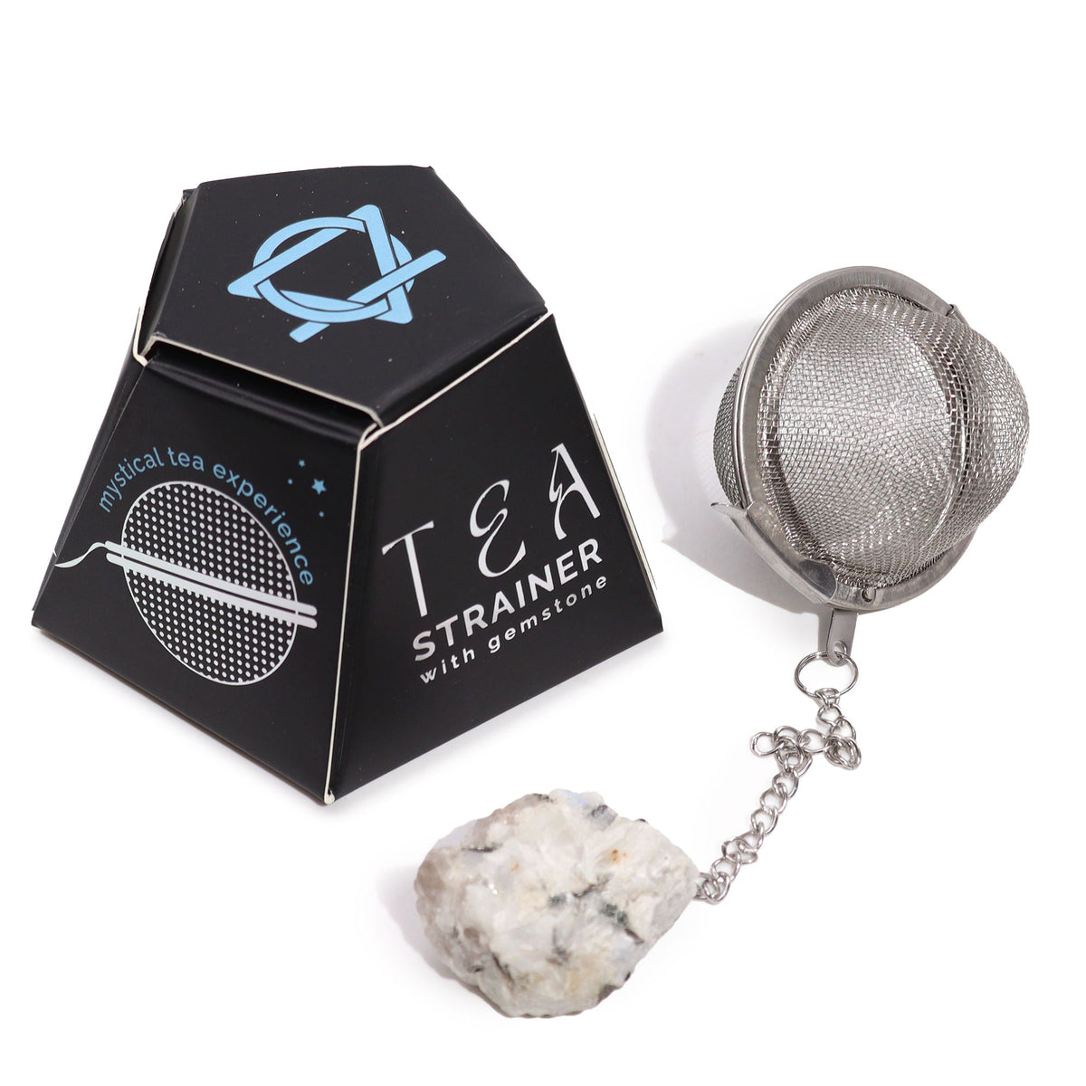 Rainbow Moonstone Raw Crystal Tea Strainer – view 3