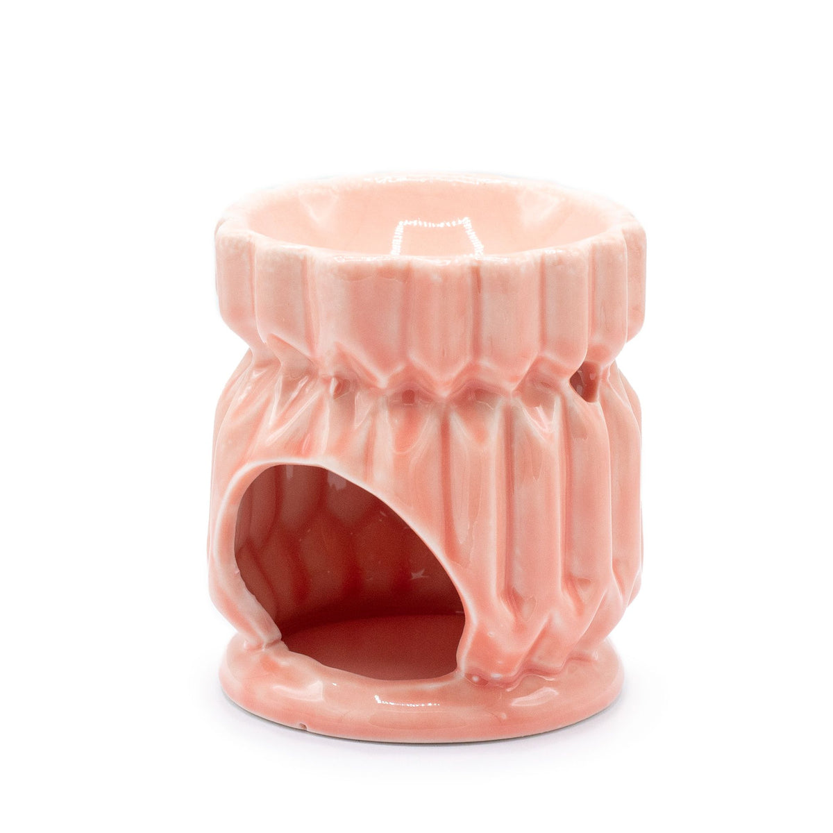Geometric Ceramic Oil Burner - Pink