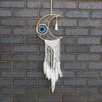 Macrame Moon Dream Catcher - Assorted Colours – view 10