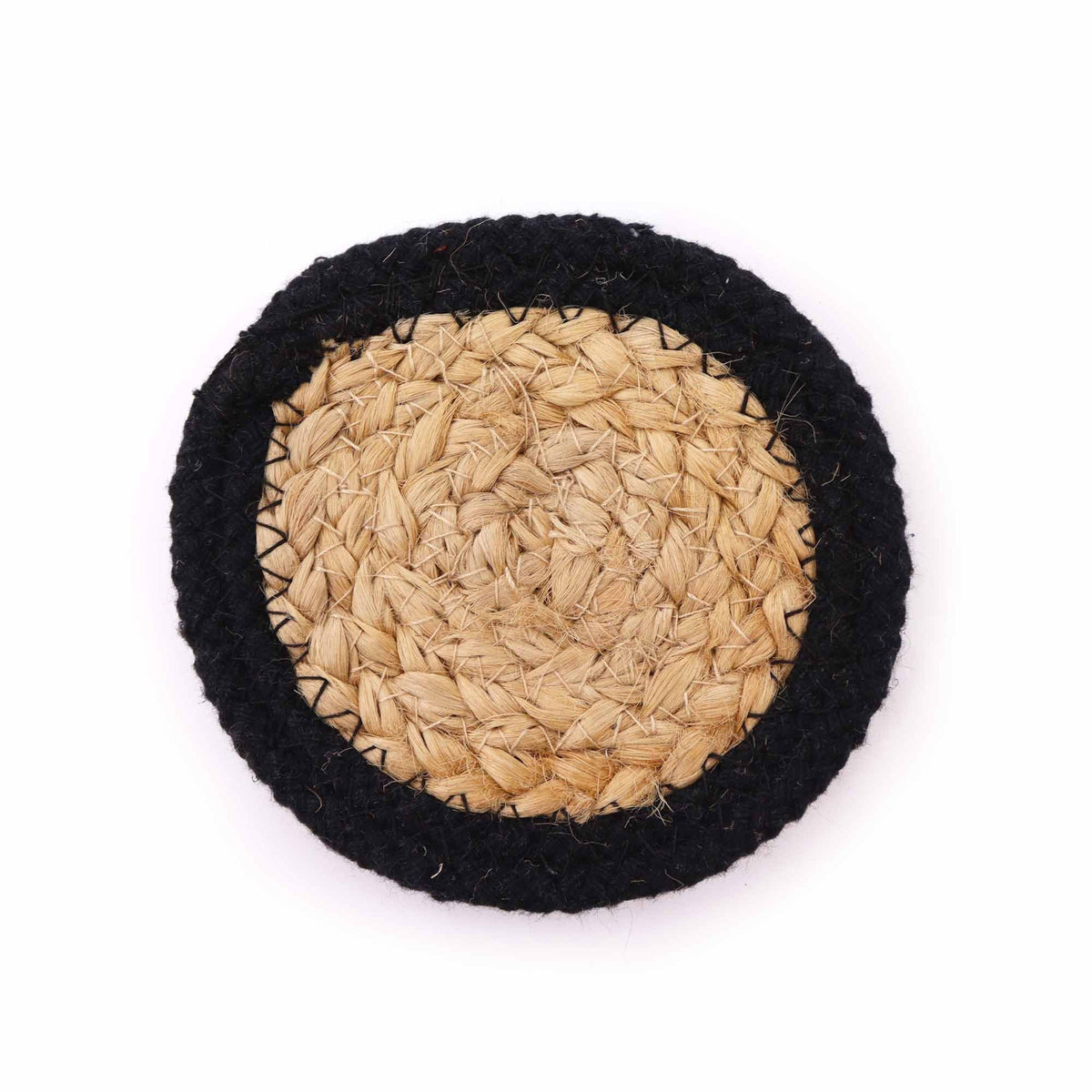 Jute & Cotton Coasters, Mixed Colours, Set of 6 – view 7