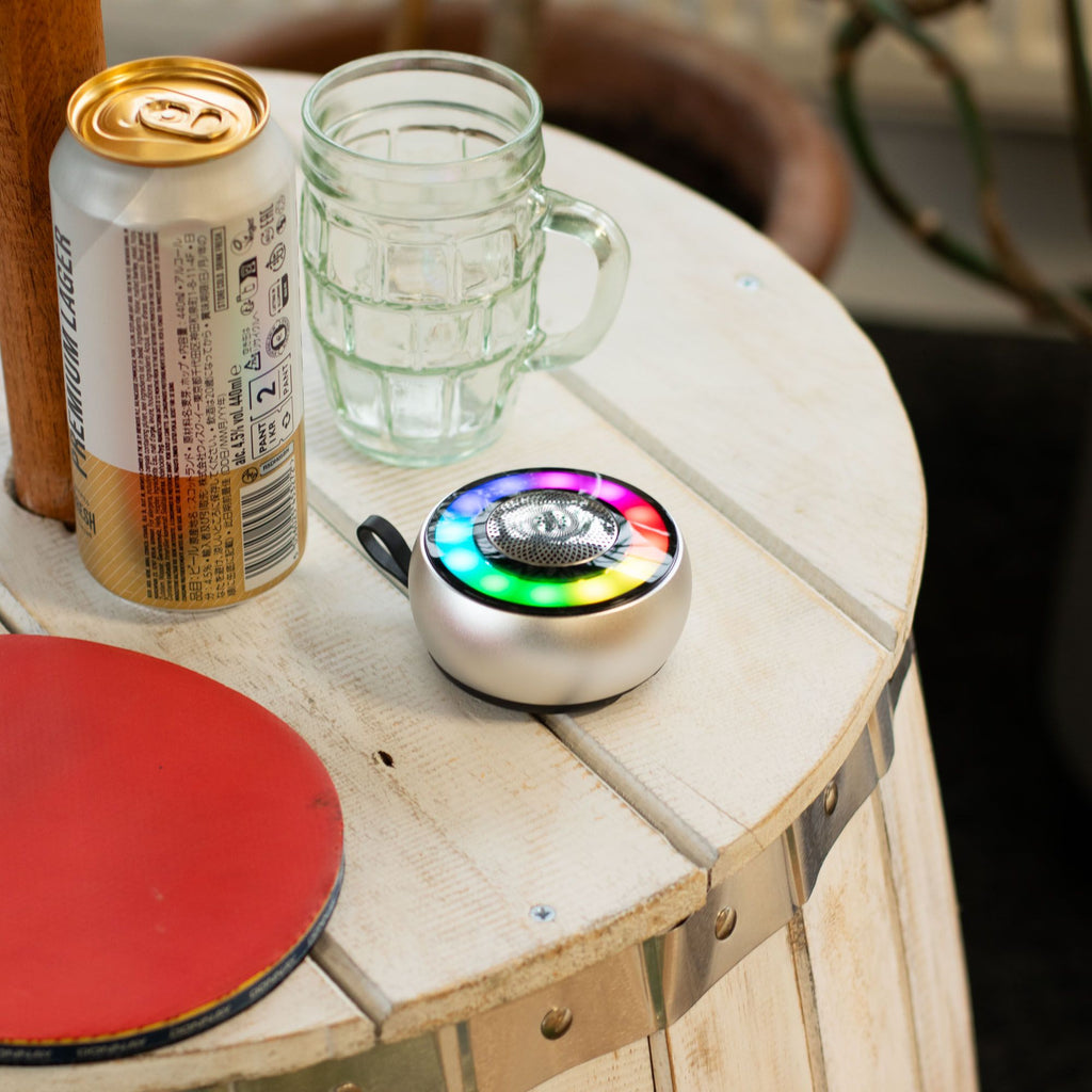 Silver Mandala LED Mini Bluetooth Speaker – view 3