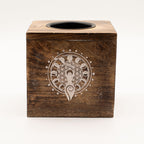 Large Square Mango Wood Oil Burner - Moon Goddess – view 2