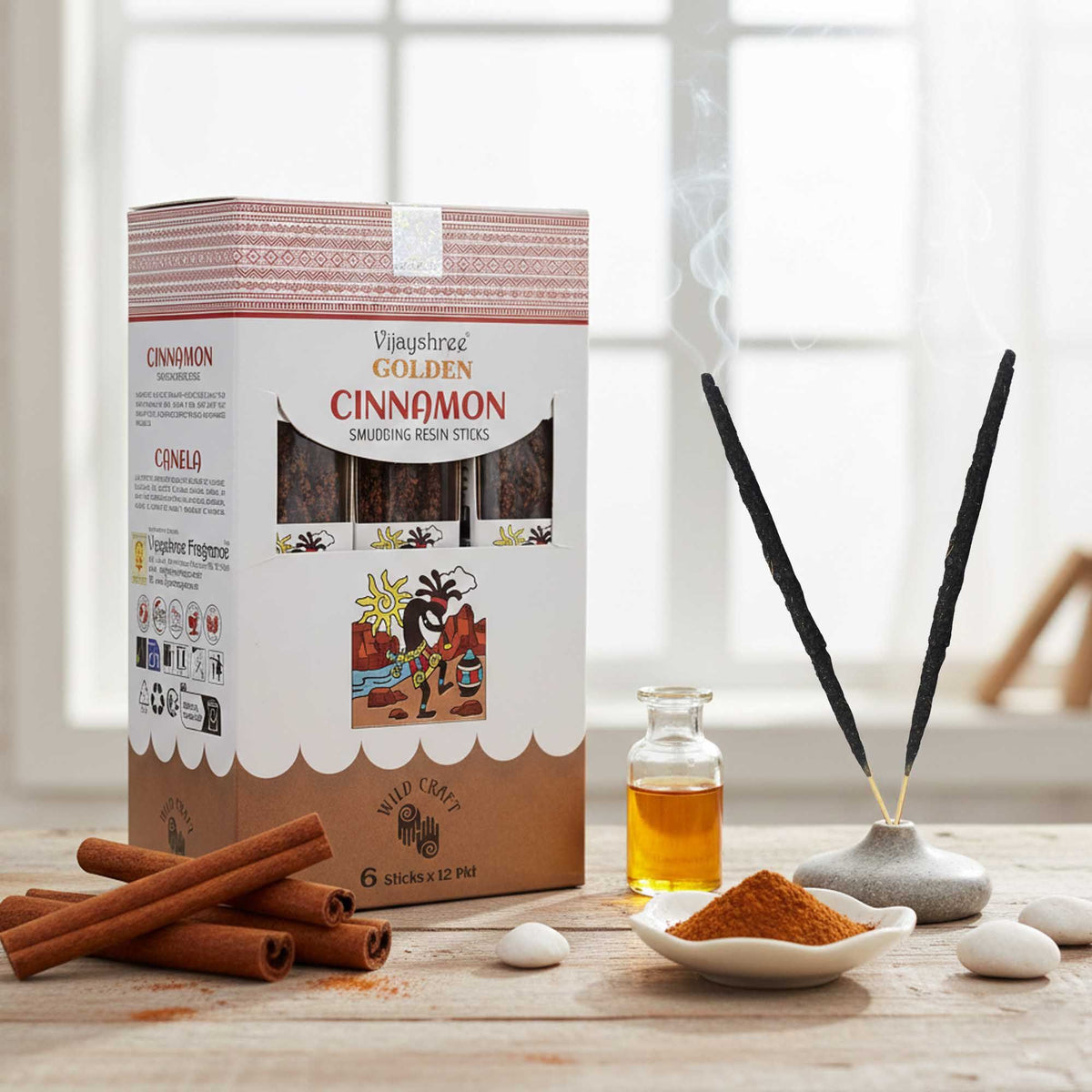 Golden Cinnamon Smudging Resin Sticks - 30g Pack of 6 – view 5