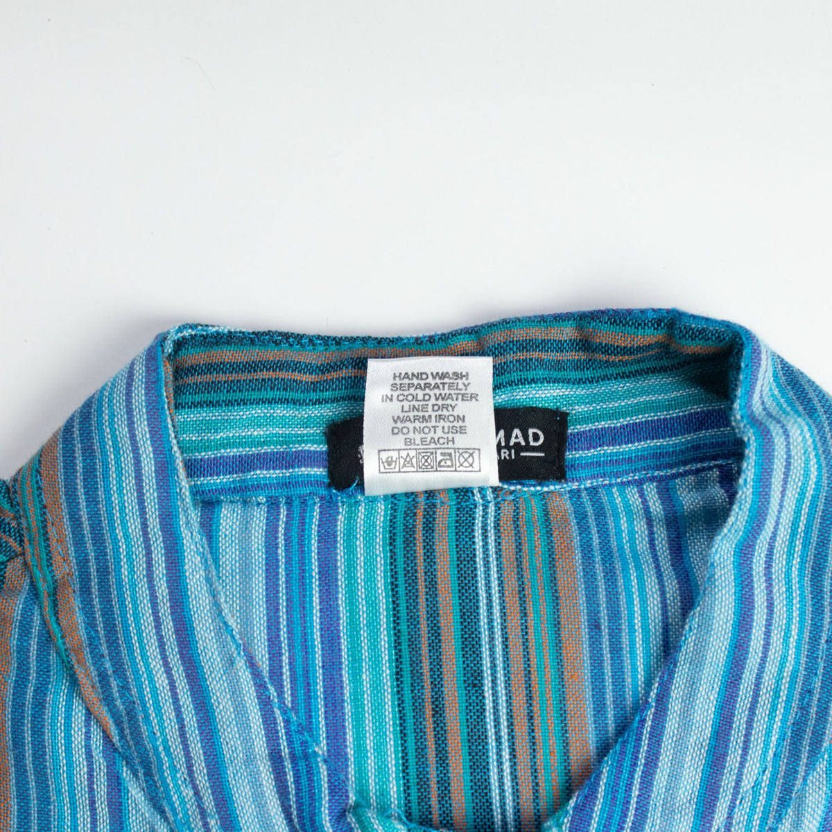 Nomad Sari Grandad Shirt - Turquoise - XL – view 10