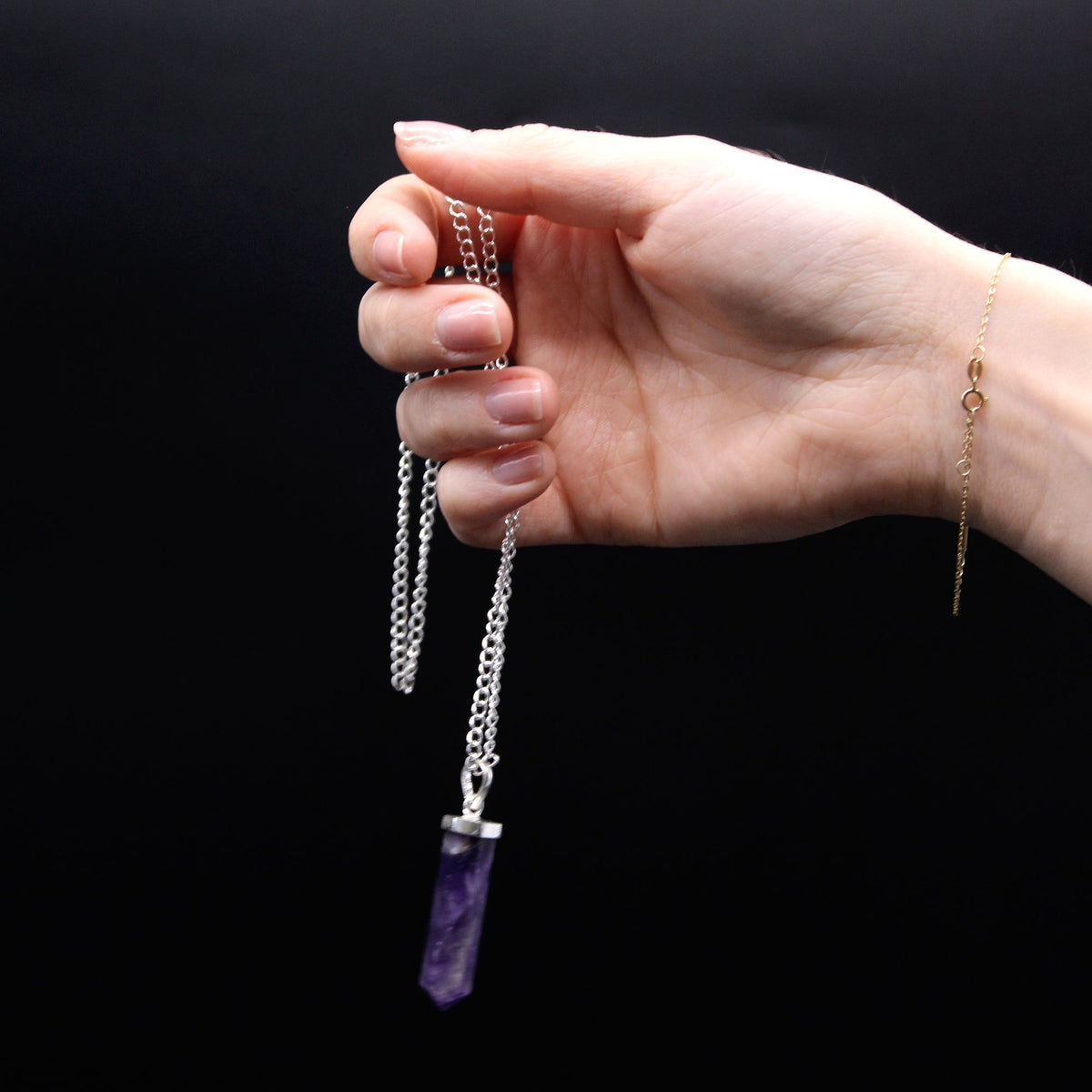 Tiger Eye Point Pendant Necklace – view 2