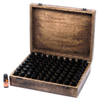 Mango Wood Carved Storage Box - Floral, Holds 80 Bottles – view 2