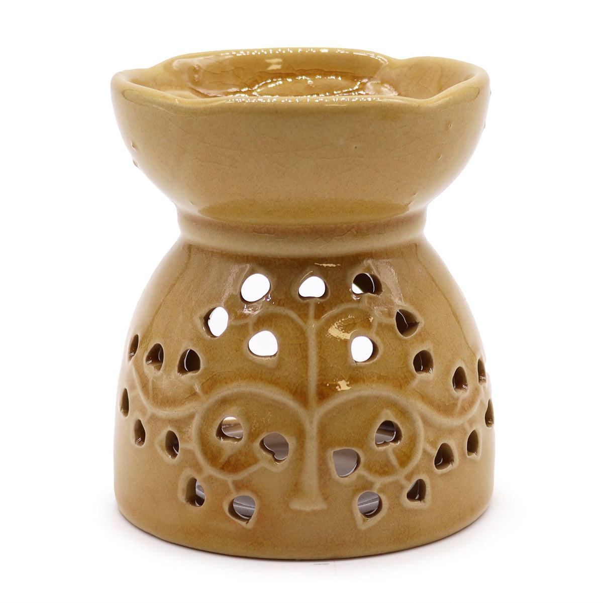 Tree of Life Ceramic Oil Burner - Honey – view 4