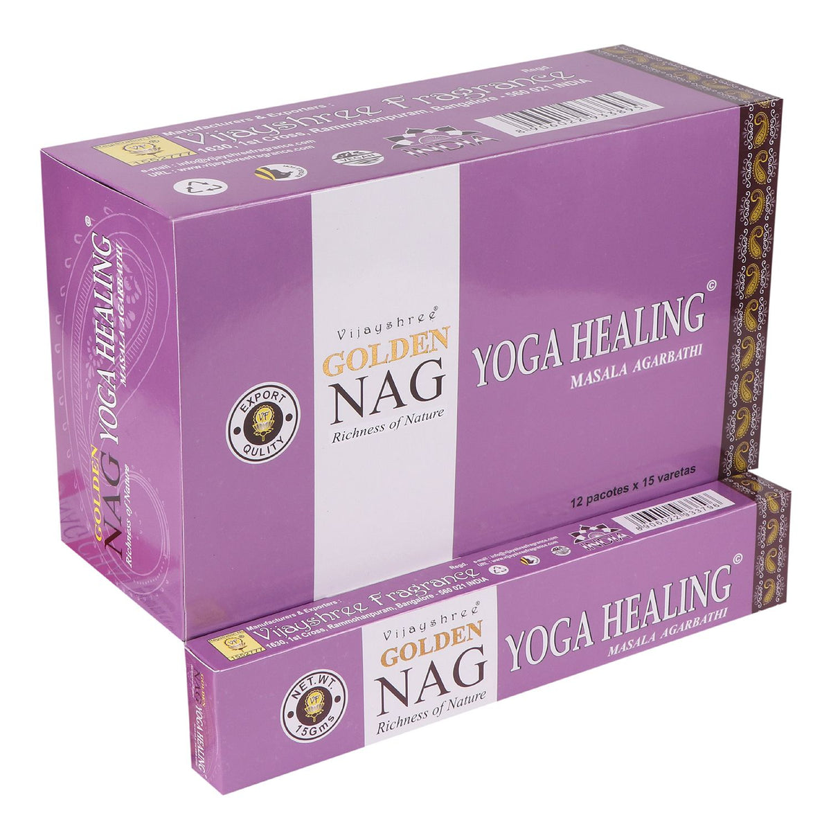 Golden Nag Yoga Healing Incense Sticks 15g Pack