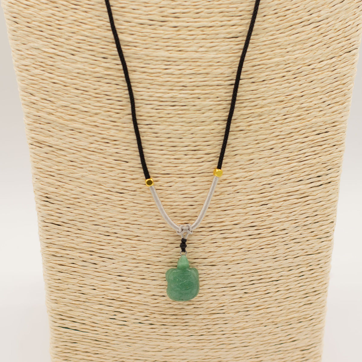 Jade Turtle Cord Necklace Pendant – view 2