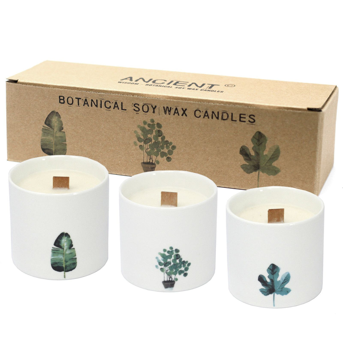 Large Botanical Candles Marsh Violet - Pack of 3 – view 4