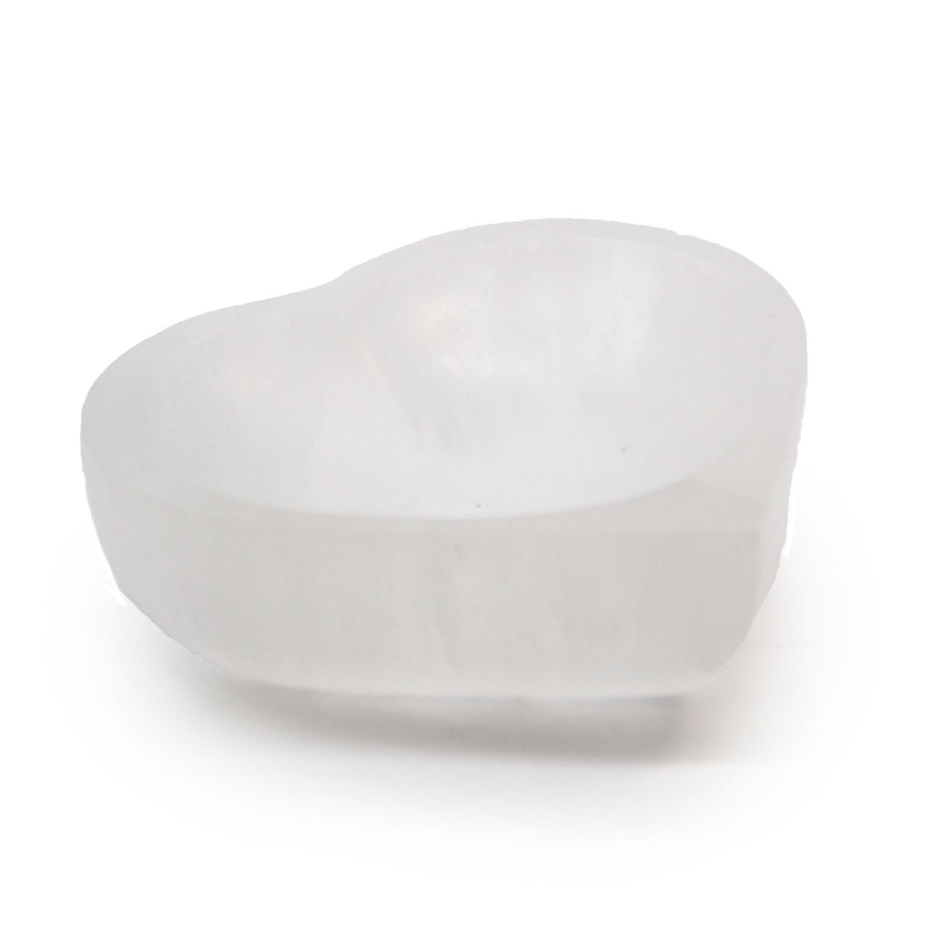 Selenite Heart Bowl approx 10cm