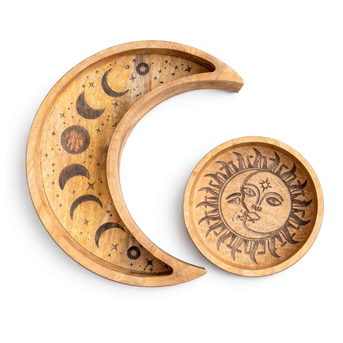 Moon and Sun Round Tray Set of 2 – view 3